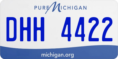 MI license plate DHH4422