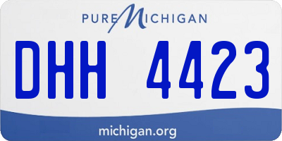 MI license plate DHH4423