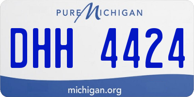MI license plate DHH4424