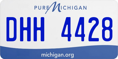 MI license plate DHH4428