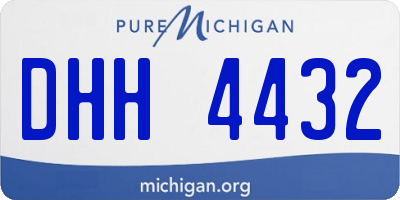 MI license plate DHH4432