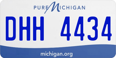 MI license plate DHH4434