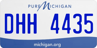 MI license plate DHH4435