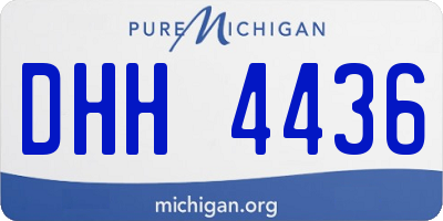MI license plate DHH4436