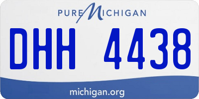 MI license plate DHH4438