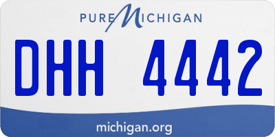 MI license plate DHH4442