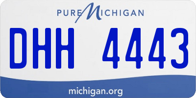 MI license plate DHH4443