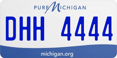 MI license plate DHH4444