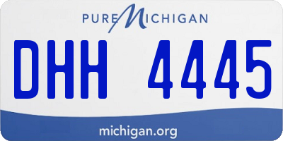 MI license plate DHH4445