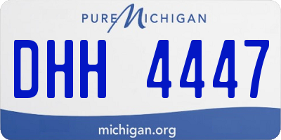 MI license plate DHH4447
