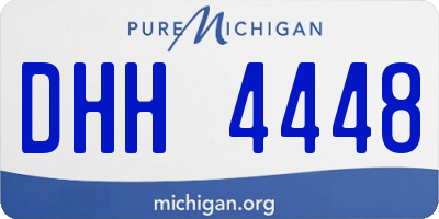 MI license plate DHH4448