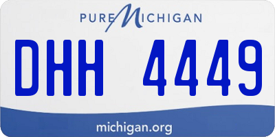 MI license plate DHH4449