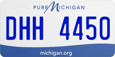 MI license plate DHH4450