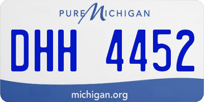 MI license plate DHH4452