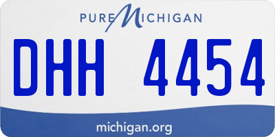 MI license plate DHH4454
