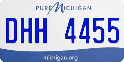 MI license plate DHH4455
