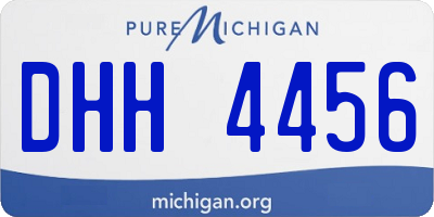 MI license plate DHH4456