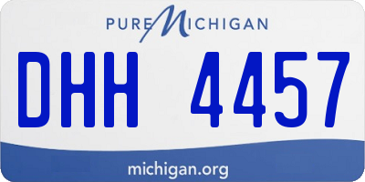 MI license plate DHH4457