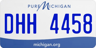 MI license plate DHH4458