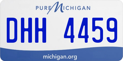 MI license plate DHH4459
