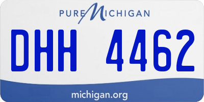 MI license plate DHH4462