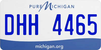 MI license plate DHH4465