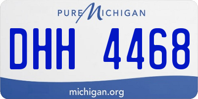 MI license plate DHH4468