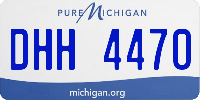 MI license plate DHH4470