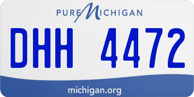 MI license plate DHH4472