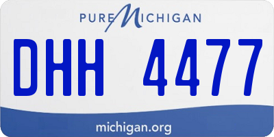 MI license plate DHH4477
