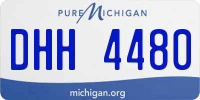 MI license plate DHH4480