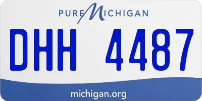 MI license plate DHH4487