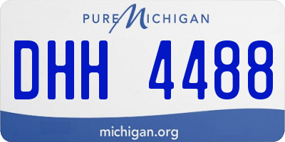 MI license plate DHH4488