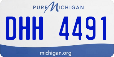 MI license plate DHH4491