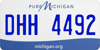 MI license plate DHH4492