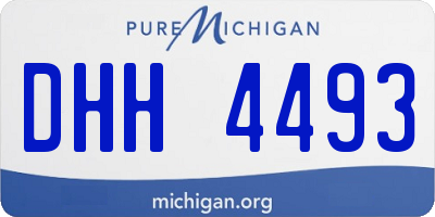 MI license plate DHH4493
