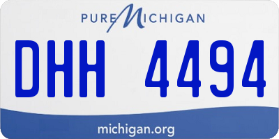 MI license plate DHH4494