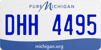 MI license plate DHH4495