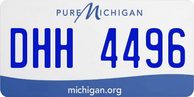 MI license plate DHH4496