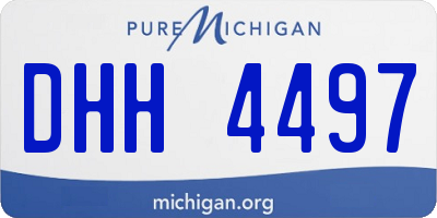 MI license plate DHH4497
