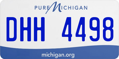 MI license plate DHH4498