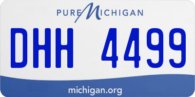 MI license plate DHH4499