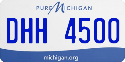 MI license plate DHH4500