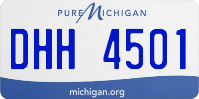 MI license plate DHH4501