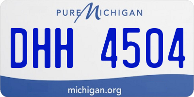 MI license plate DHH4504