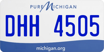 MI license plate DHH4505