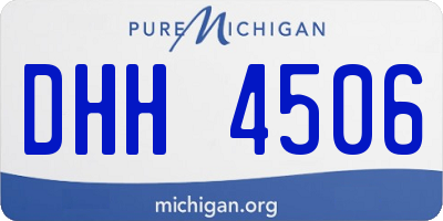 MI license plate DHH4506