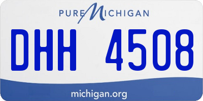 MI license plate DHH4508