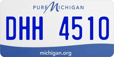 MI license plate DHH4510