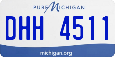 MI license plate DHH4511